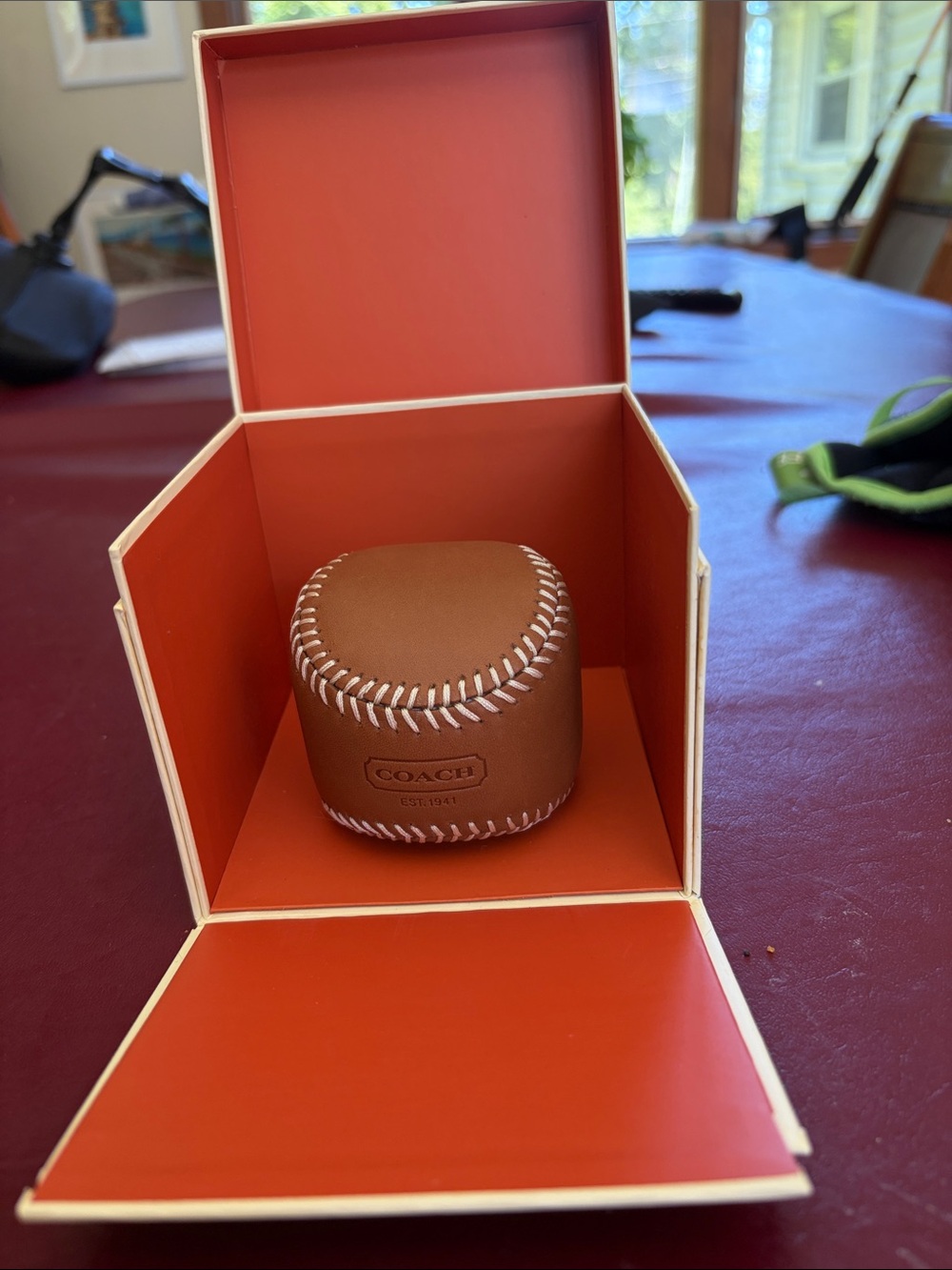 Coach Leather paperweight